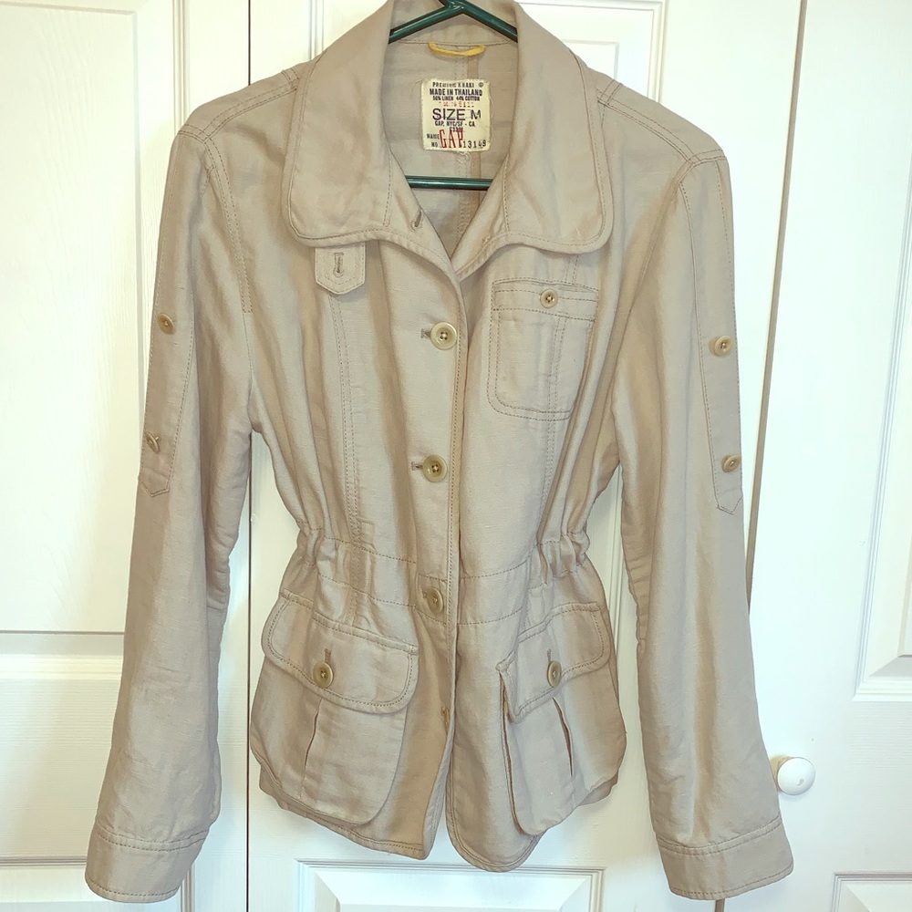 GAP Linen/Cotton Utility Jacket Sz. Medium EUC